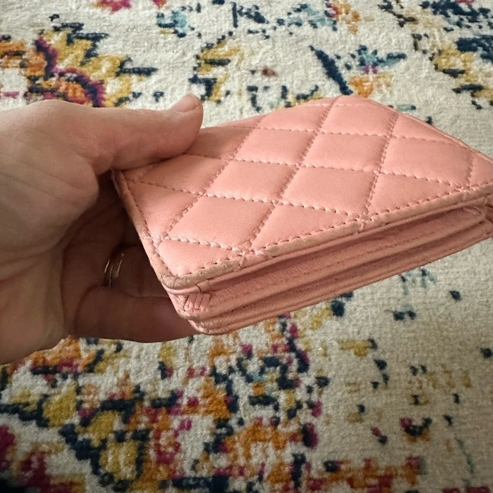 Michael Kors Pink Quilted Leather Bi-Fold Wallet